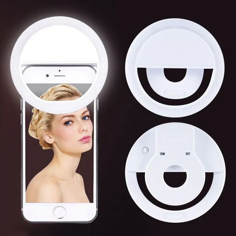 Photography Lighting And Background - USB şarj edilebilir LED Selfie halka