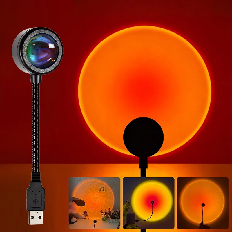 Photography Lighting And Background - Renkli Degrade USB Gün Batımı Lambası