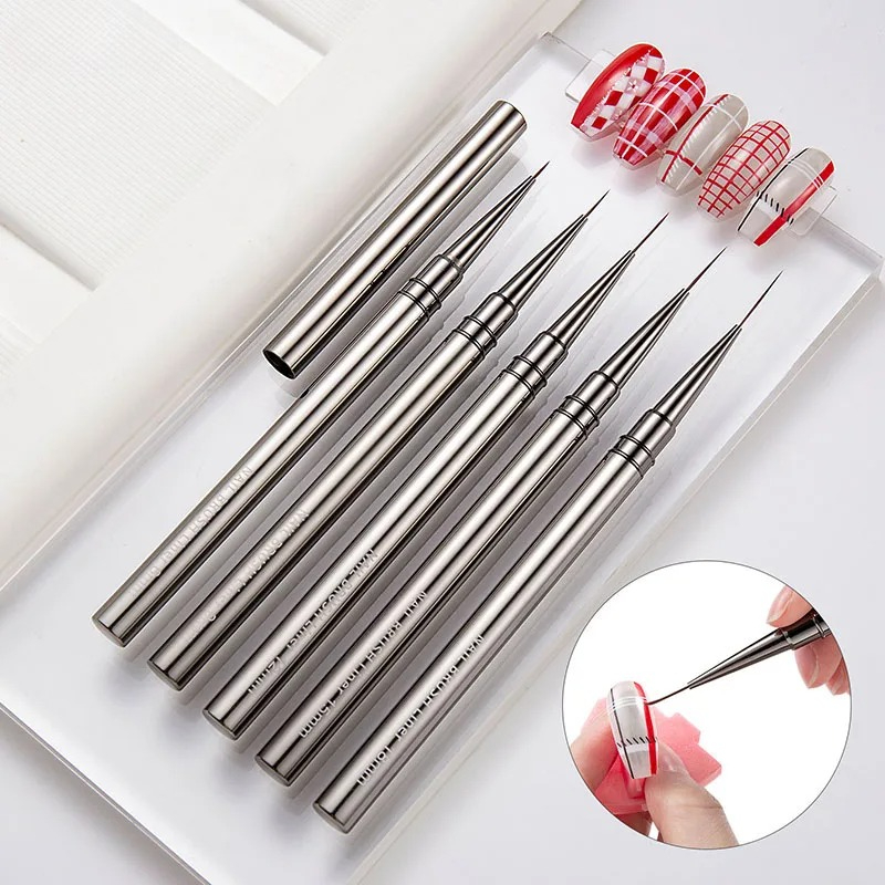 Coloured Gel Set - 5 adet Nail Art Liner Fırça