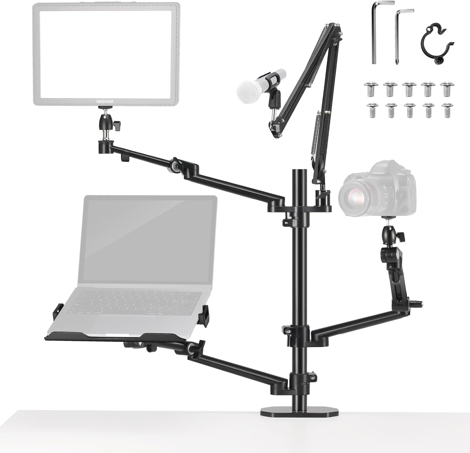 Photography Lighting Rig - 4 Bom Koluyla Masa Üstü Kamera