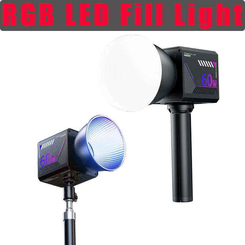 Photography Lighting And Background - 60W RGB Video Işığı Taşınabilir LED