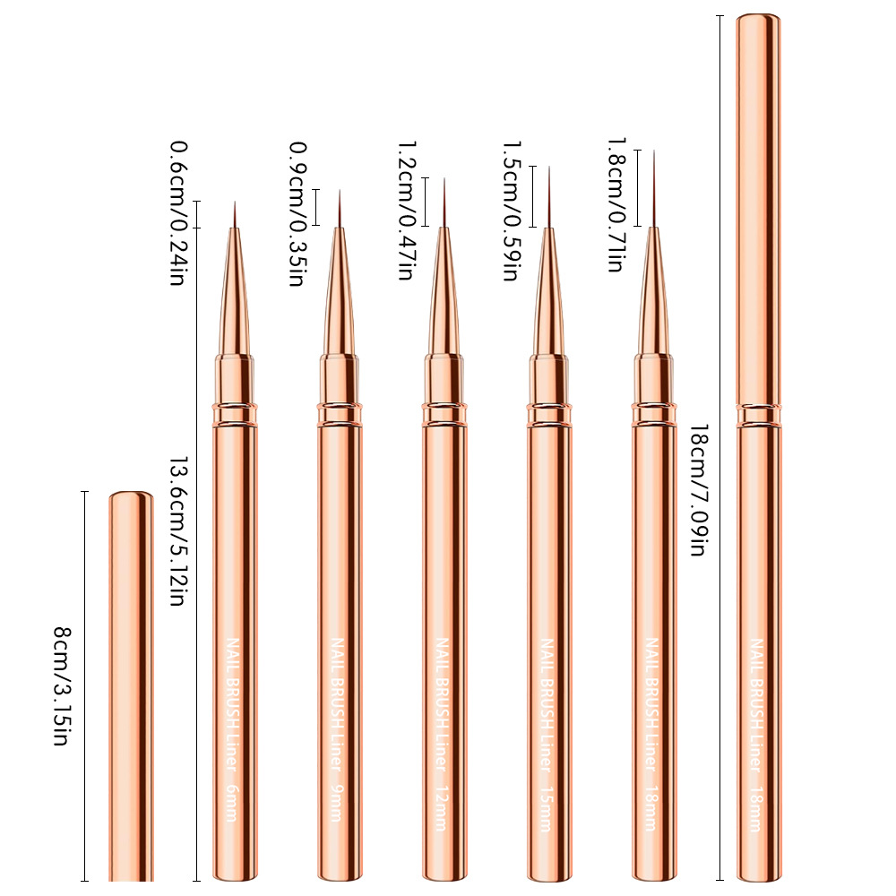 5 adet Nail Art Liner Fırça Se - Coloured Gel Set incelemesi ve fiyatı