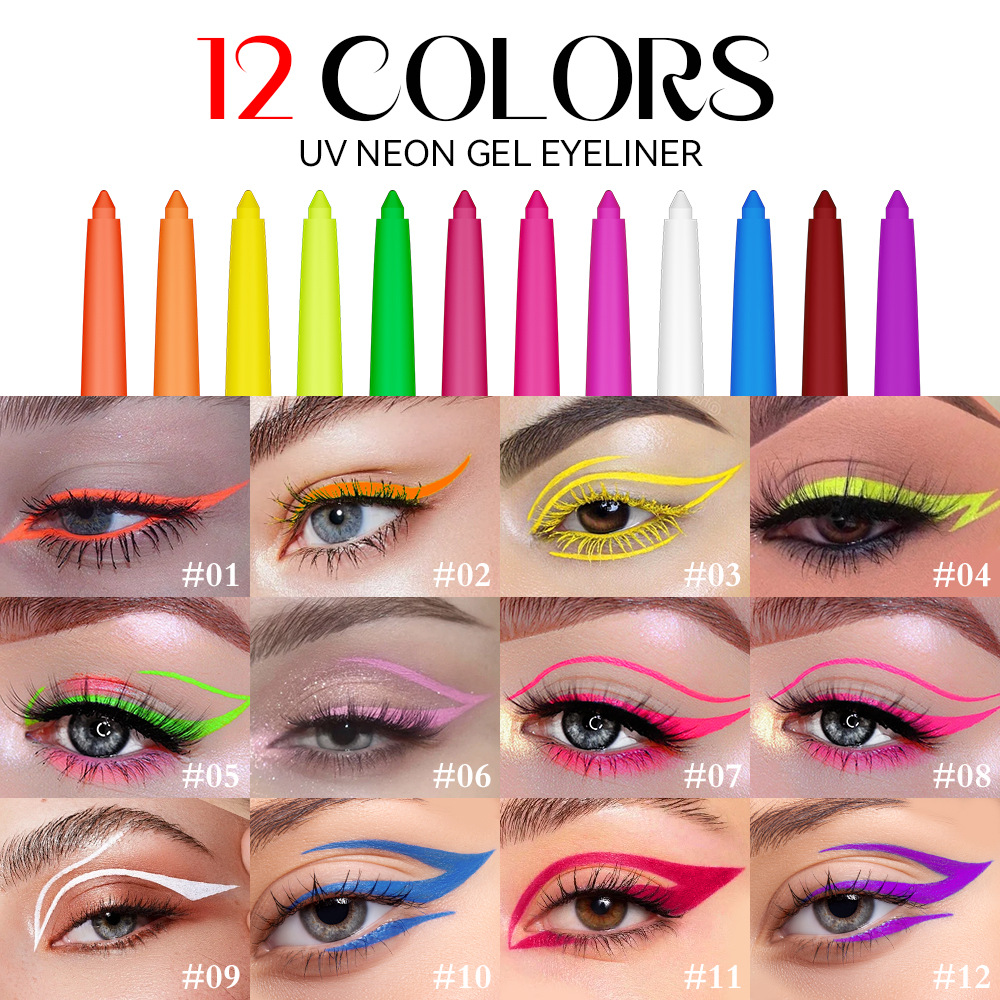 12 renk floresan eyeliner reng - Coloured Gel Set incelemesi ve fiyatı