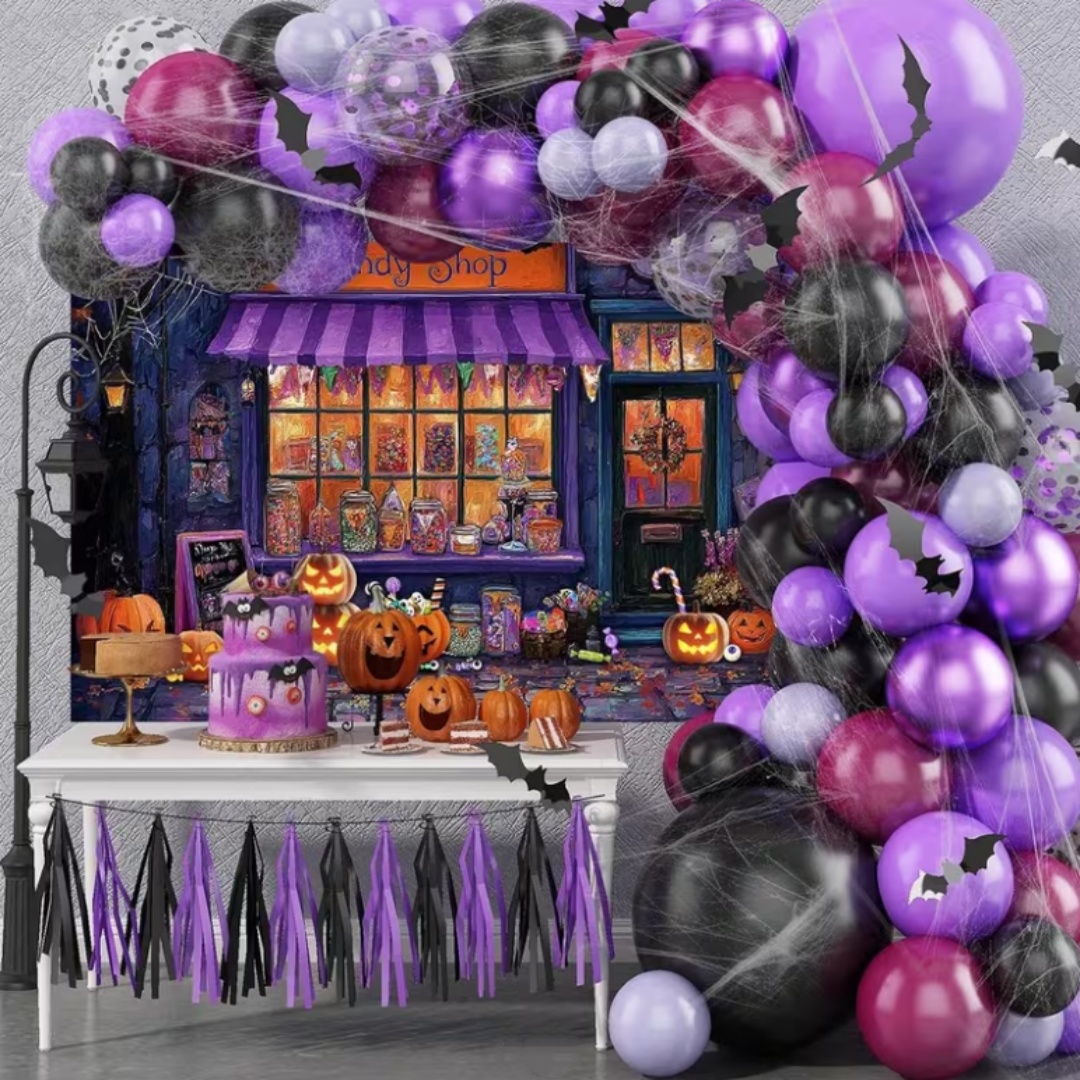 Mor Cadılar Bayramı Dükkanı Te - Photography Lighting And Backdrop incelemesi ve fiyatı