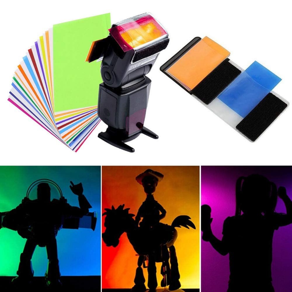 12 Renkli Kamera Flaş Jelleri  - Photography Lighting Kit incelemesi ve fiyatı